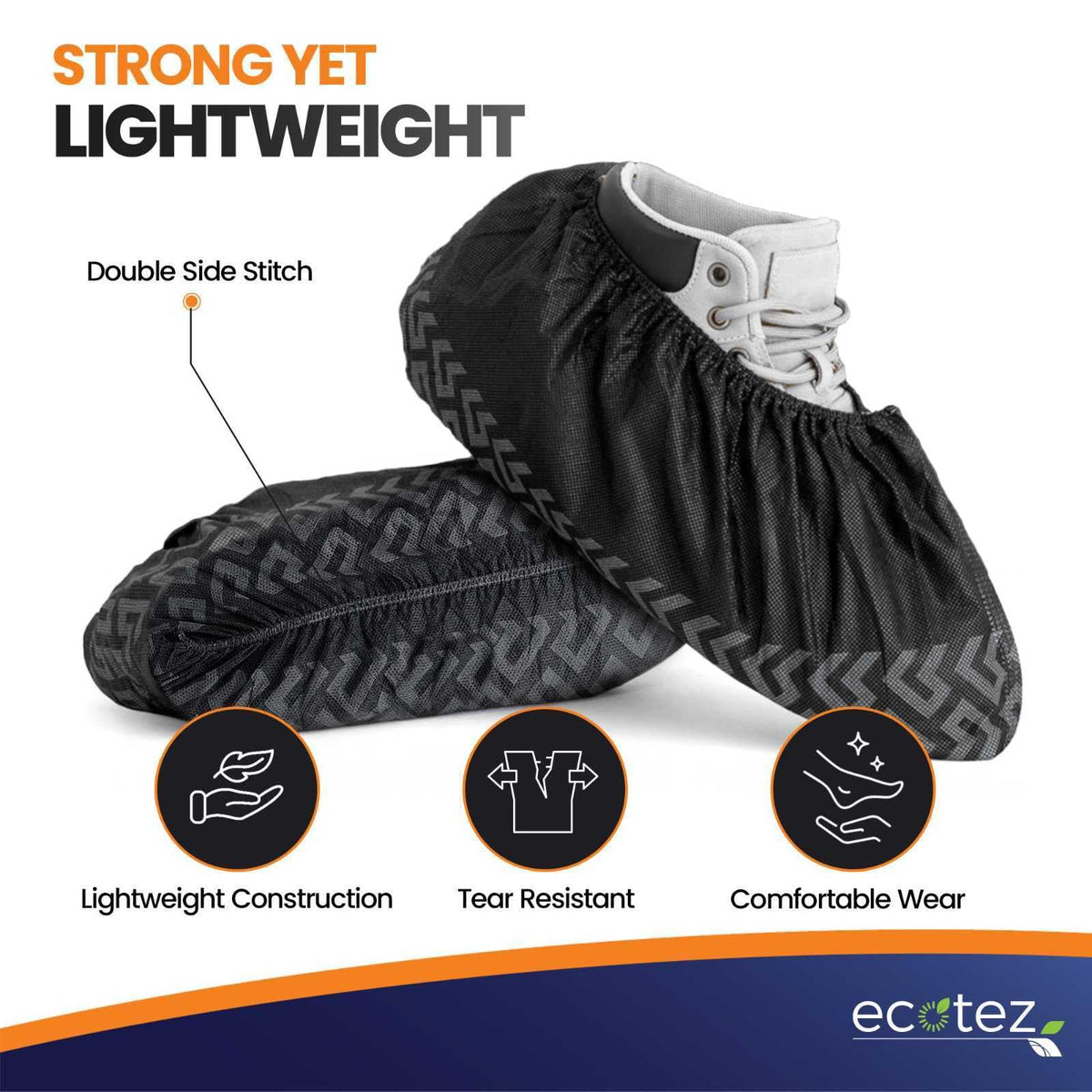 CPE Shoe Covers Disposable Non-Slip, 100 Pack (50 Pairs), Waterproof