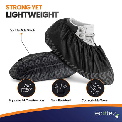 CPE Shoe Covers Disposable Non-Slip, 100 Pack (50 Pairs), Waterproof