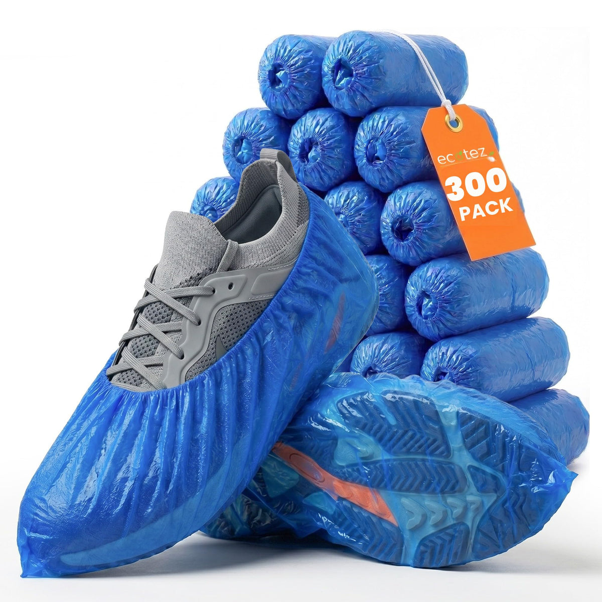 CPE Shoe Covers Disposable Non-Slip, 100 Pack (50 Pairs), Waterproof